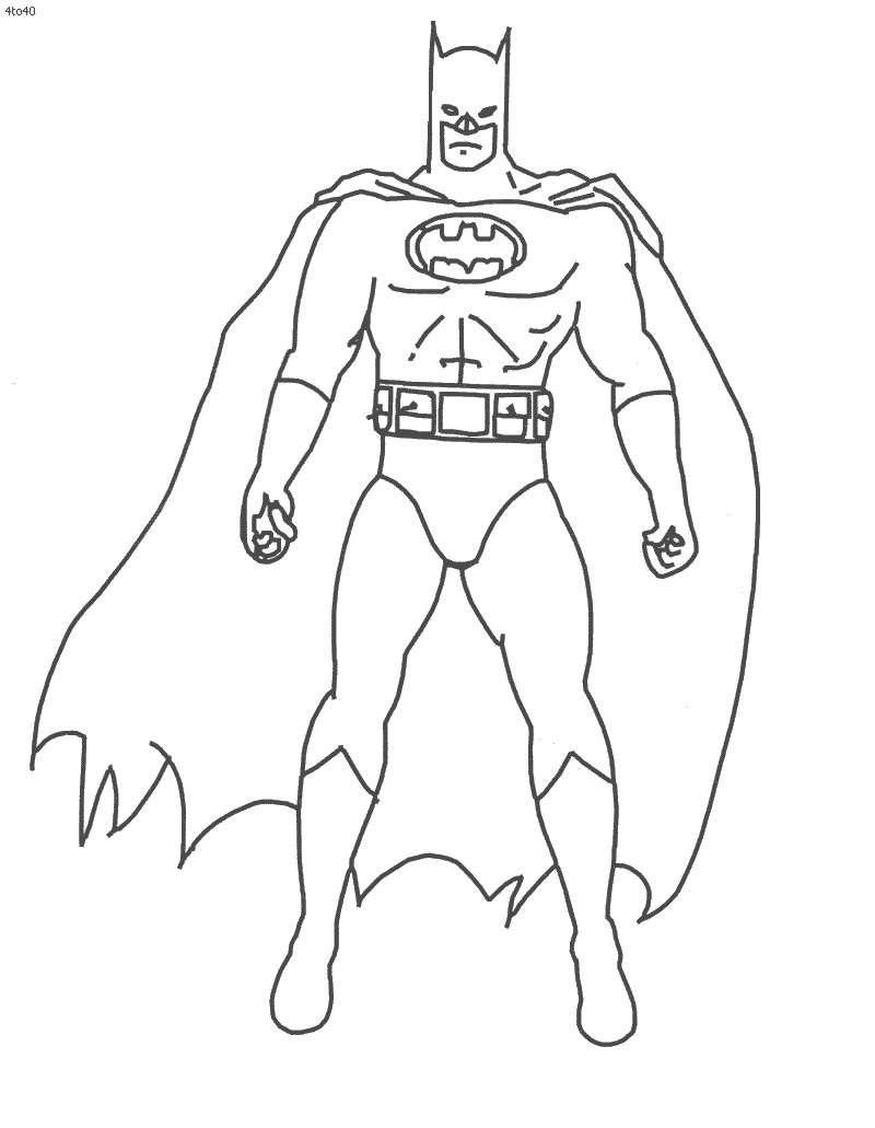 Batman Color Page Colouring Pages