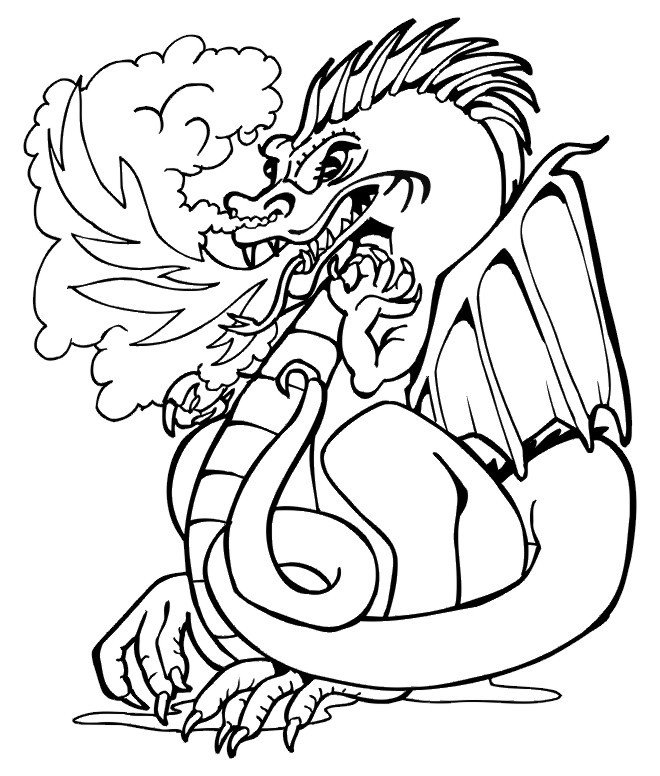 free coloring pages of dragon - photo #47