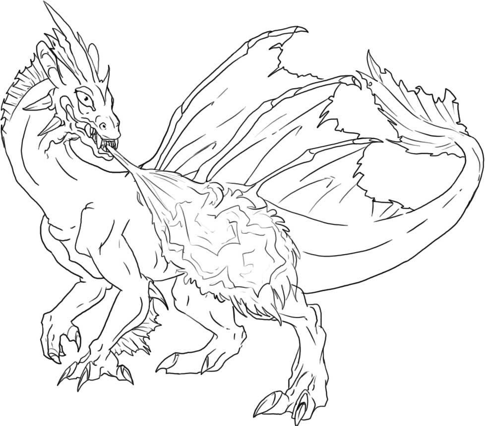 a dragon coloring pages - photo #5