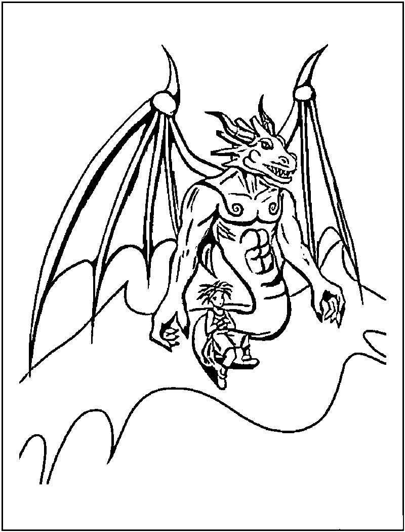 a dragon coloring pages - photo #35