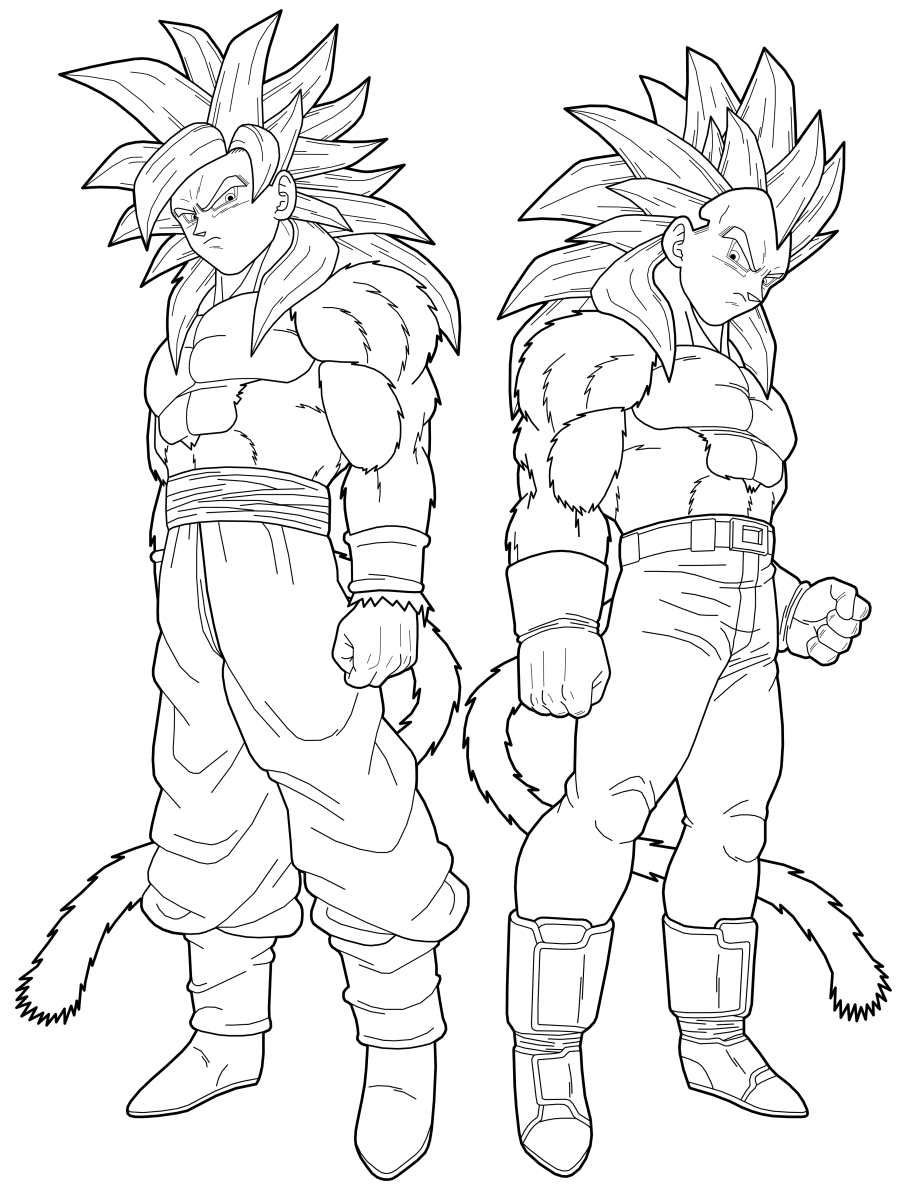 dbz free coloring pages - photo #7