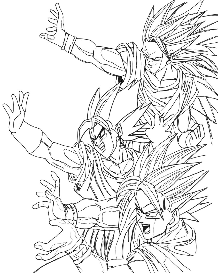 dbz coloring pages - photo #7