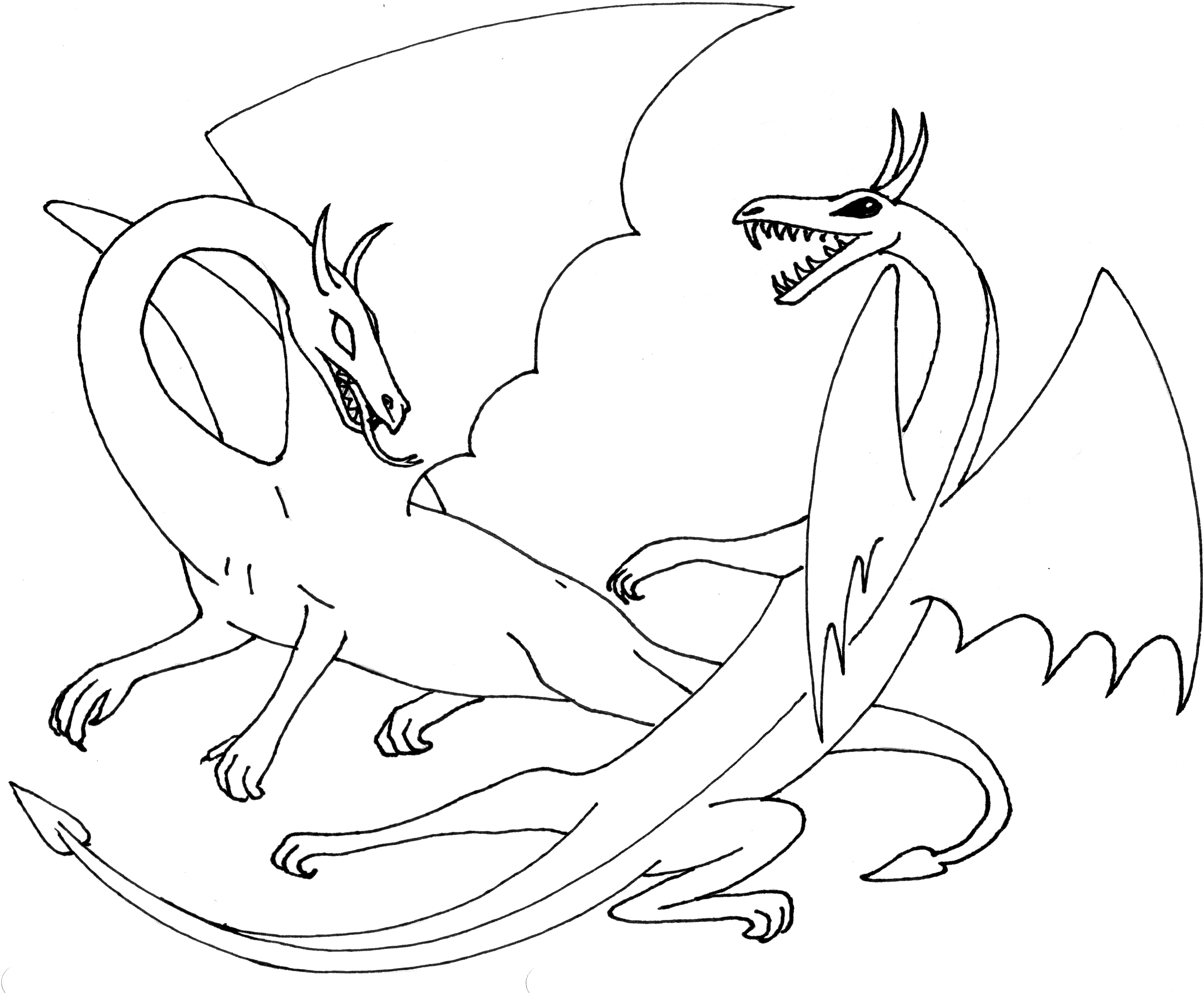 a dragon coloring pages - photo #18