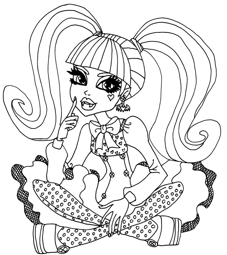 Free coloring pages of monster high