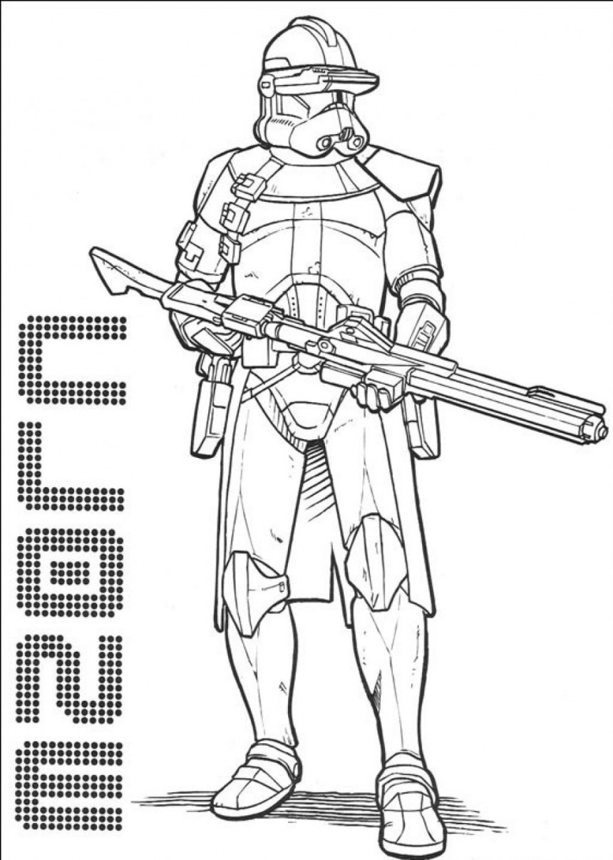 Free coloring pages of la trooper