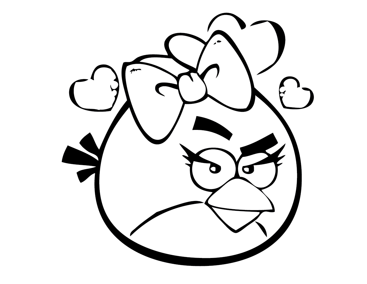 Angry Bird Coloring Pages For Kids