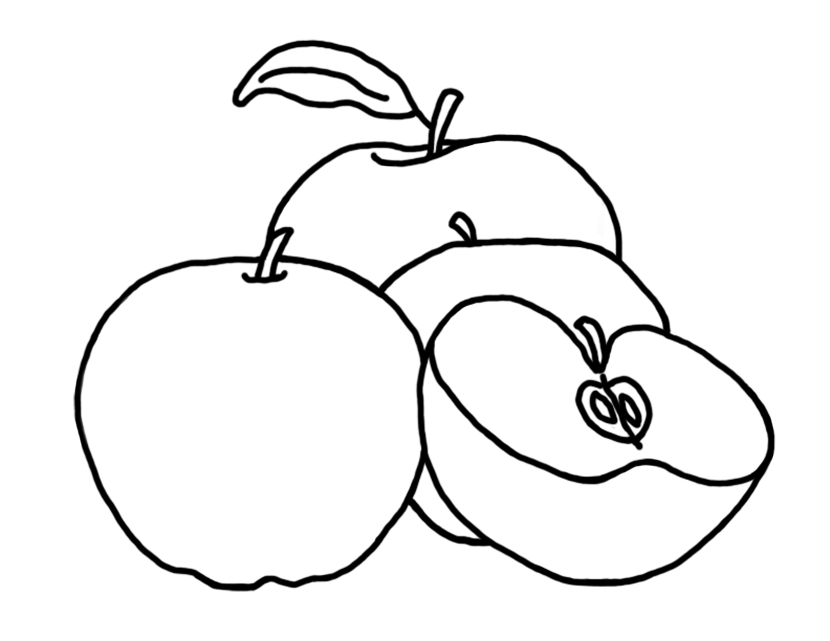 apple clipart to color - photo #24