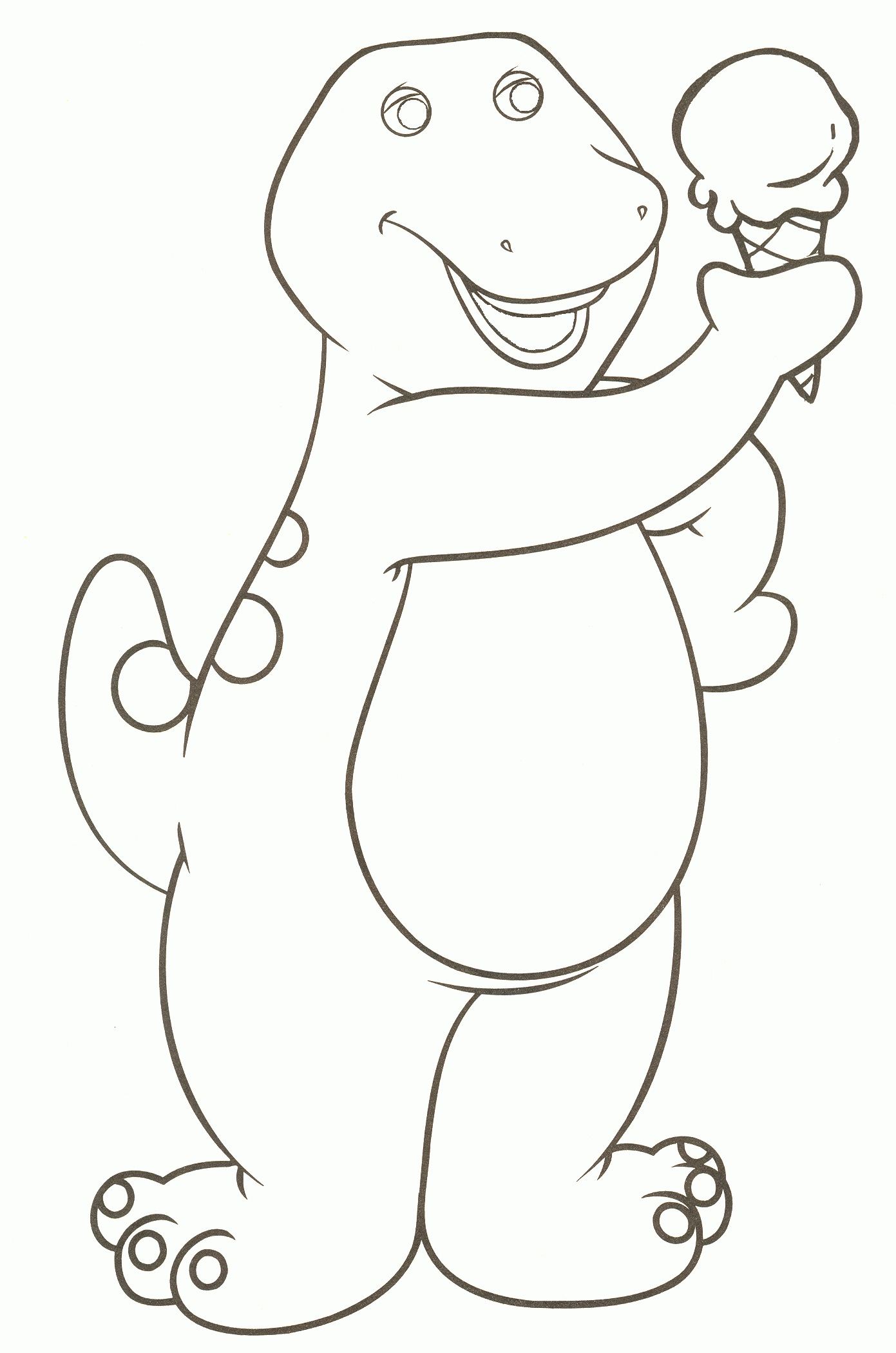 Free Printable Barney Coloring Pages For Kids