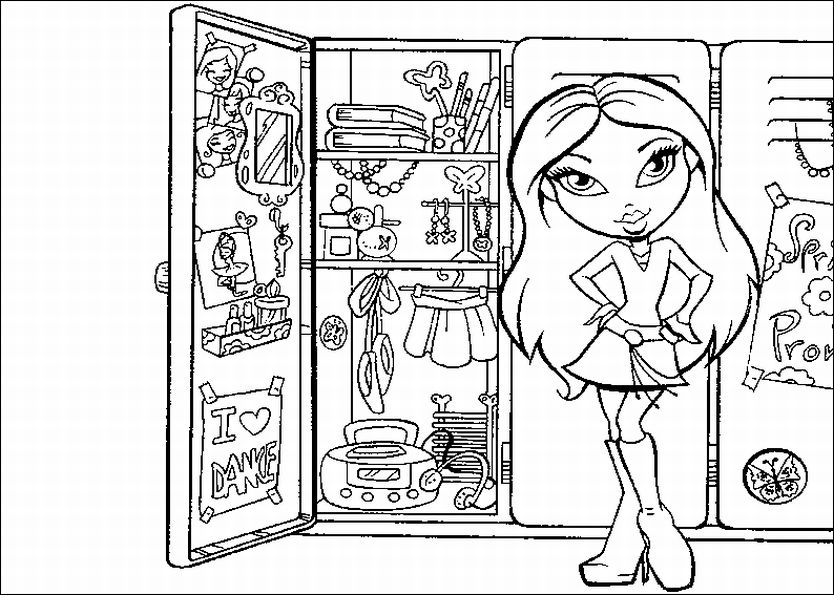 i need bratz coloring pages to color - photo #46