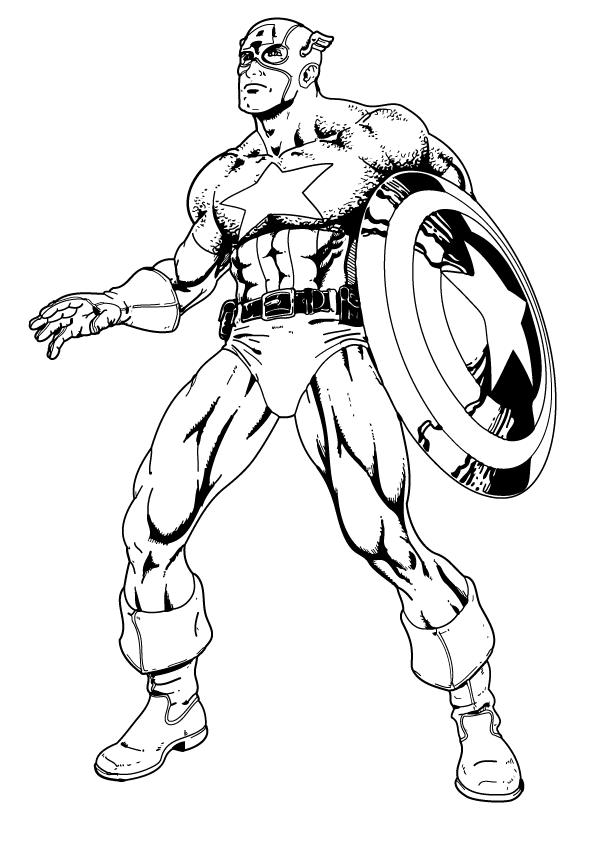 Free Printable Captain America Coloring Pages For Kids