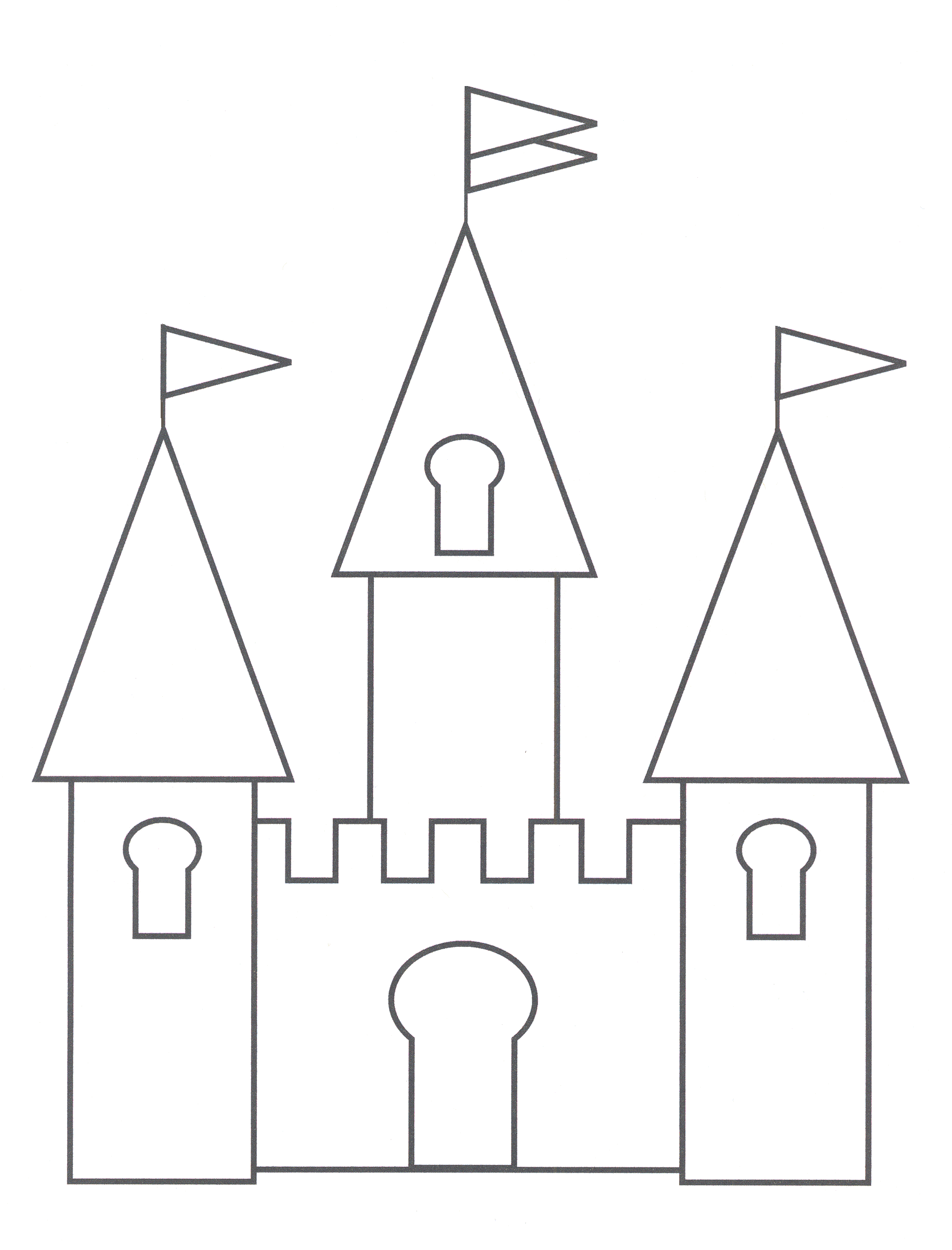 Castle Coloring Pages For Kids