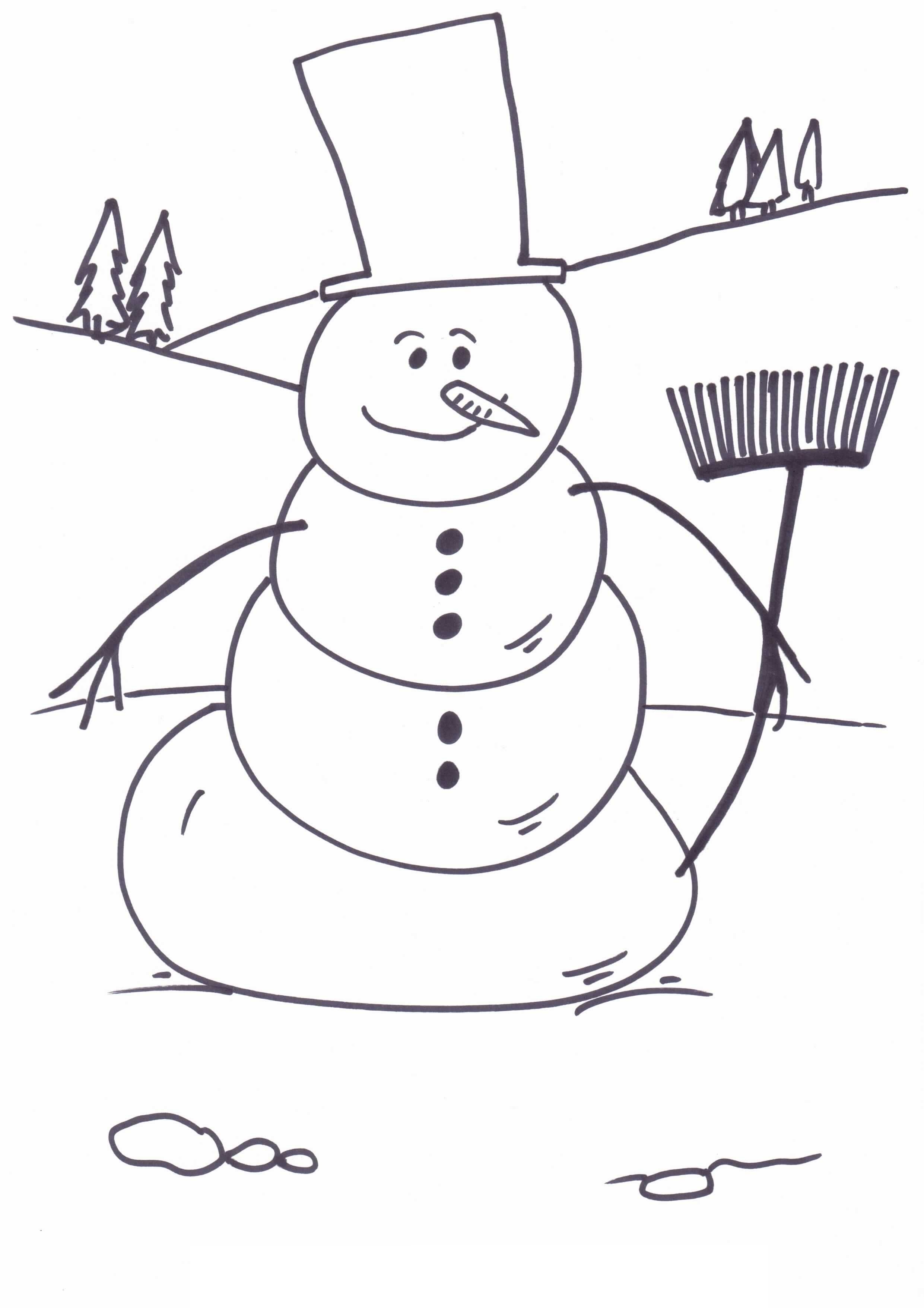 Christmas Coloring Pages Snowman