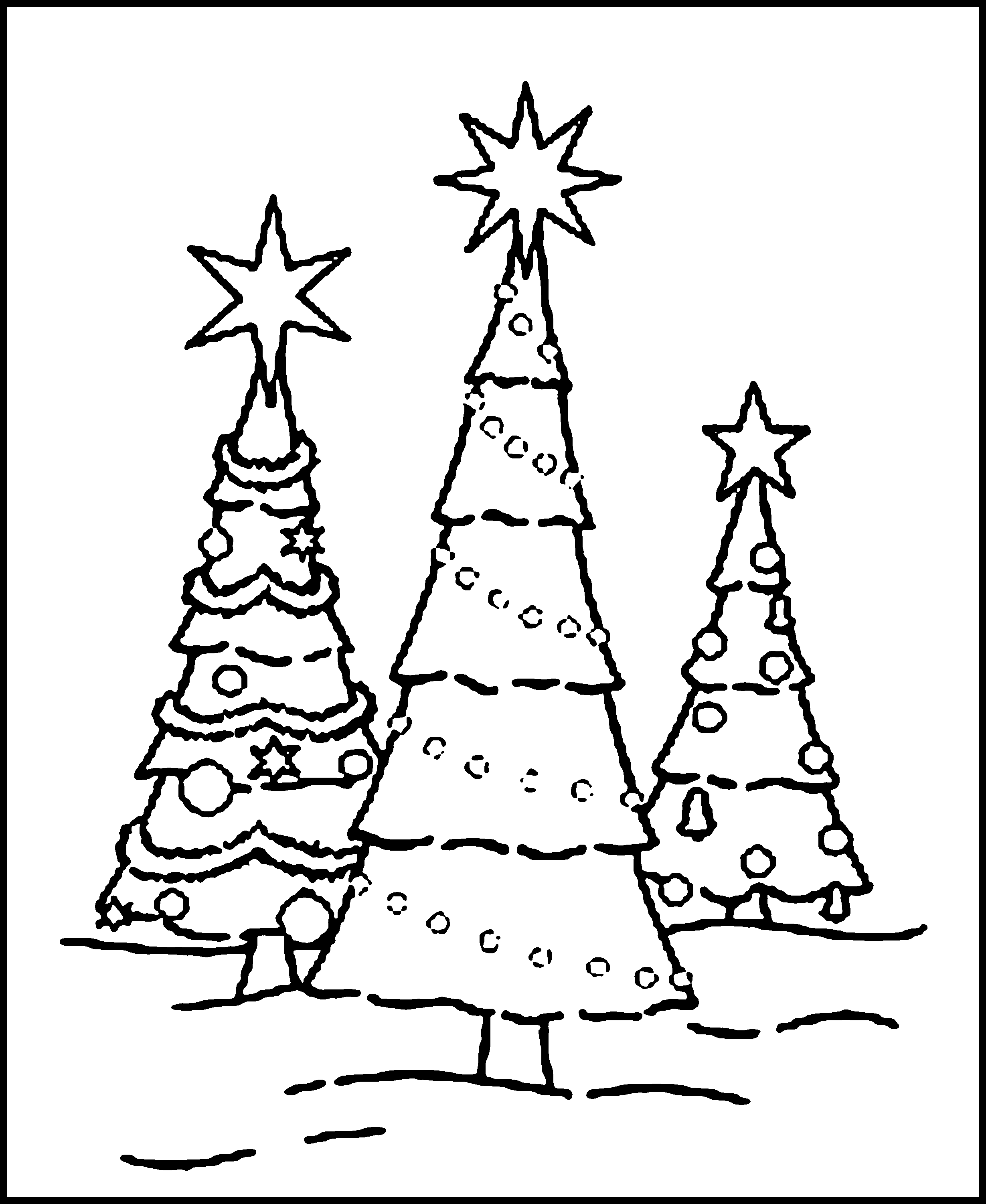 xmas tree coloring pages - photo #26