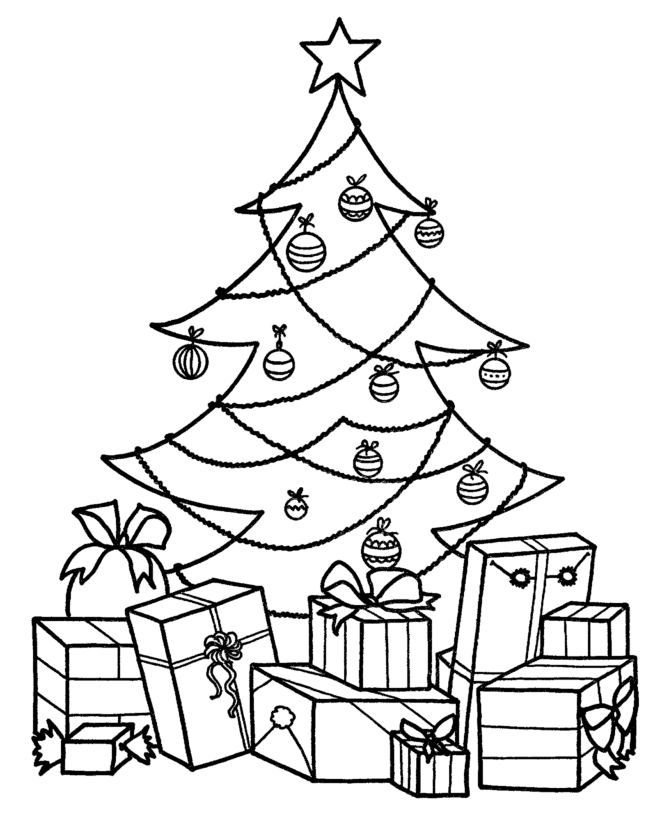 printable christmas tree coloring pages - photo #16