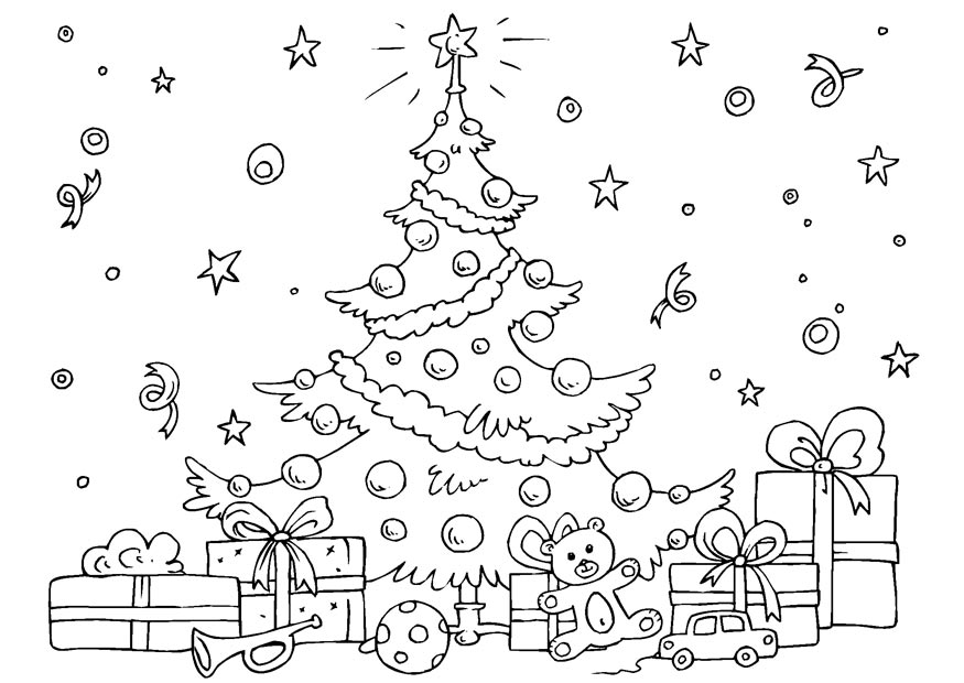 christmas tree ornaments coloring pages - photo #3