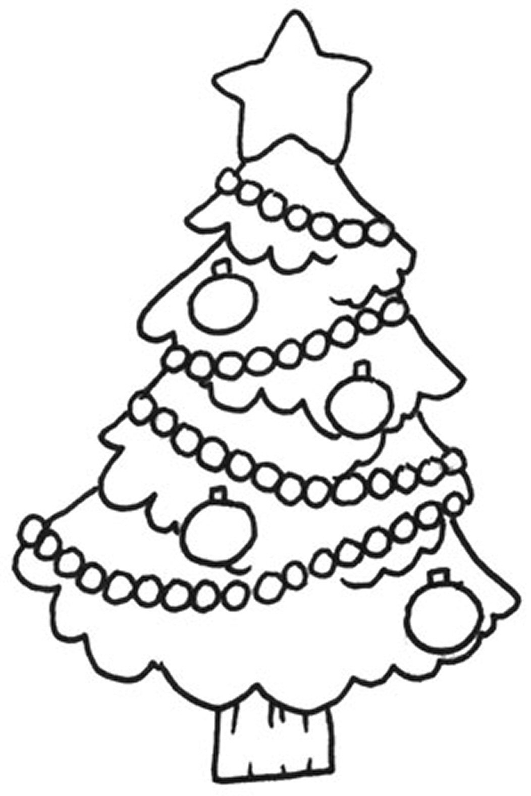 printable christmas tree coloring pages - photo #7