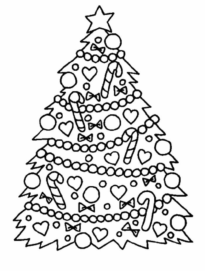 printable christmas tree coloring pages - photo #8