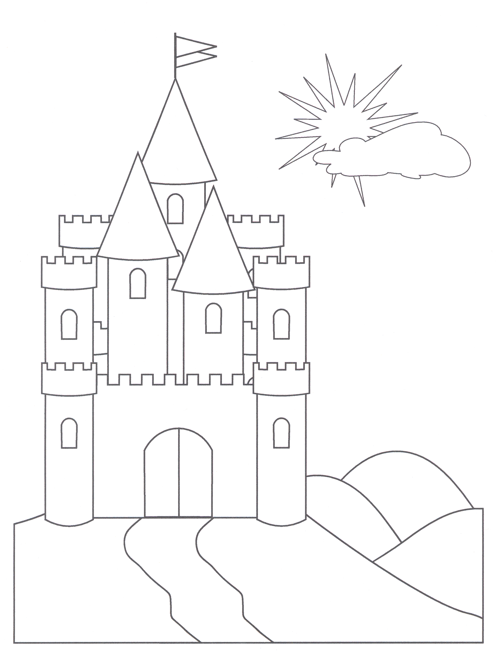 Coloring Page Castle Cinderella Castle coloring Page