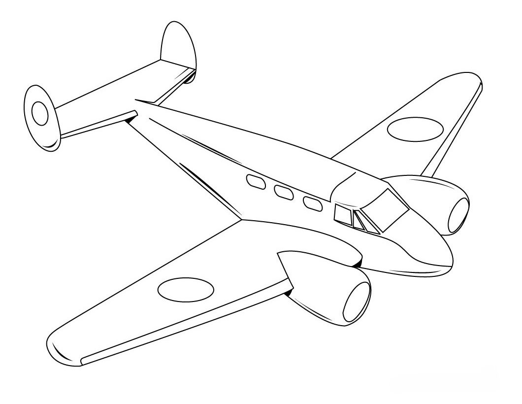 printable coloring pages airplane - photo #9