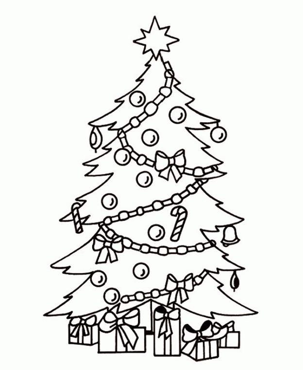 printable christmas tree coloring pages - photo #5