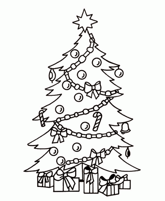 a christmas tree coloring pages - photo #7