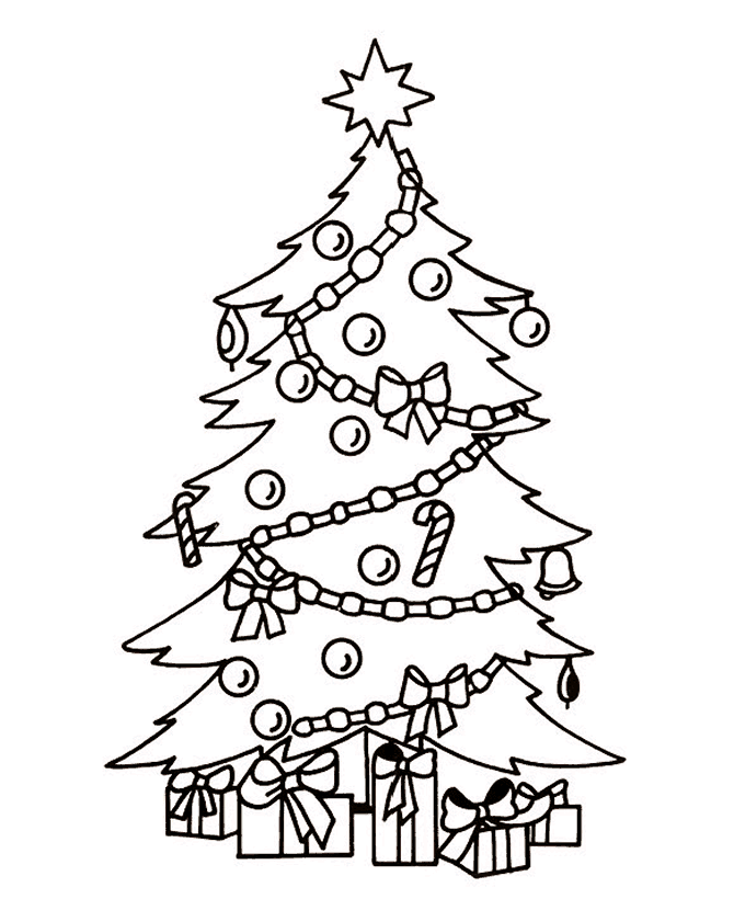 xmas tree coloring pages - photo #10