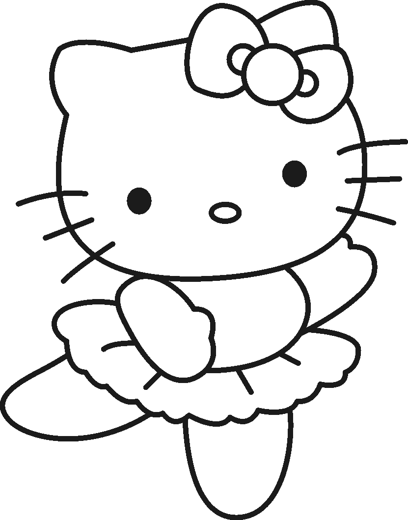 a coloring pages of hello kitty - photo #1