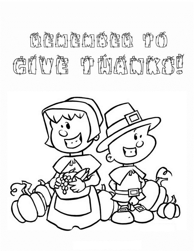 thanksgiving children coloring pages - photo #26