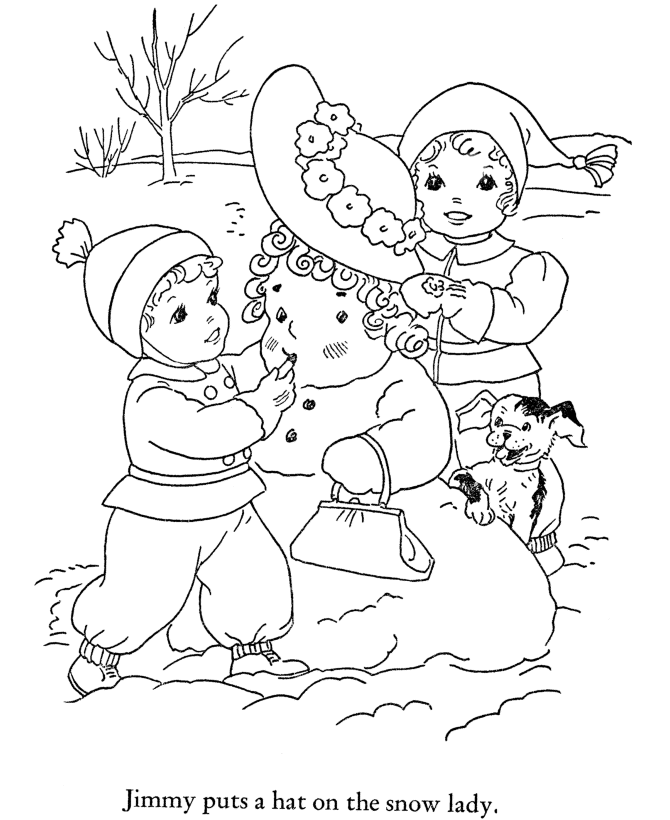 images of winter season for coloring pages - photo #6