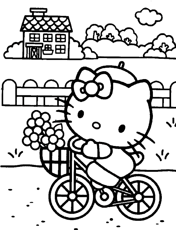 Hello Kitty Birthday Coloring Pages To Print