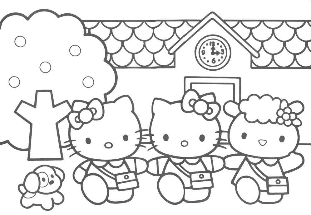 a coloring pages of hello kitty - photo #27