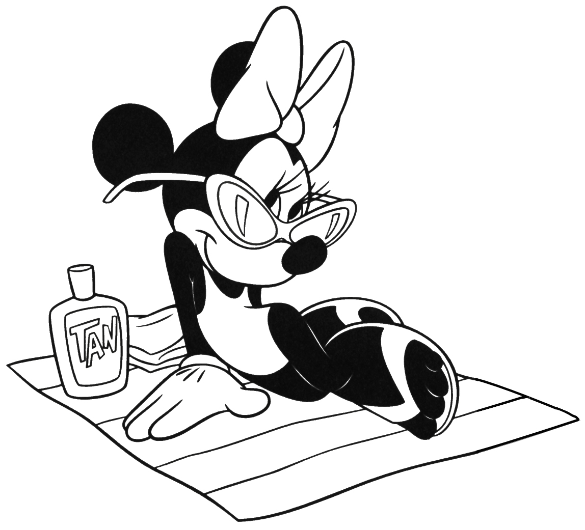 Minnie Mouse Colouring Pages page 2 