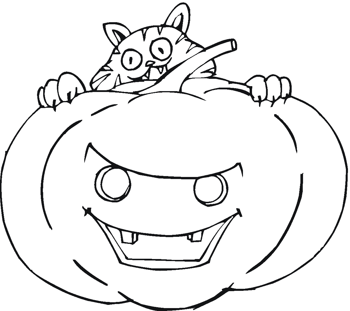 halloween pumpkins coloring pages - photo #29