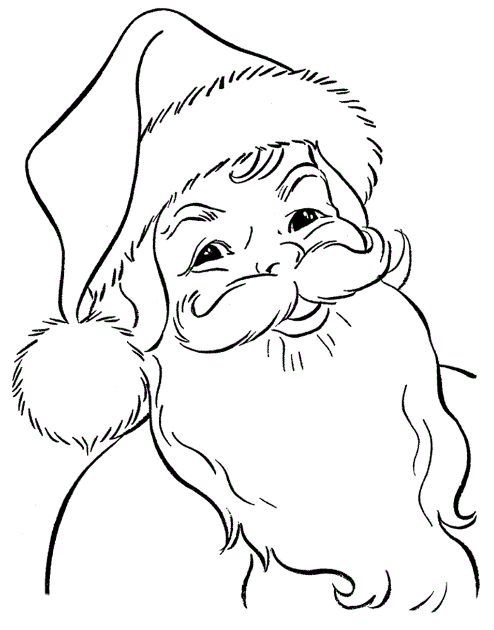 santa claus printable coloring pages - photo #17