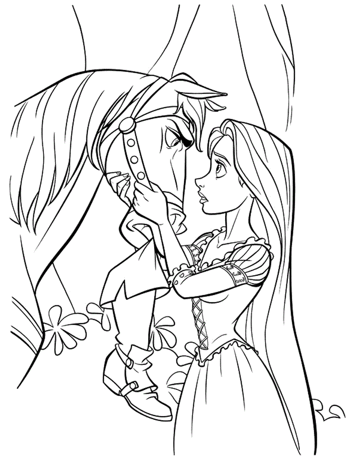 tangled coloring pages maximus salon - photo #16