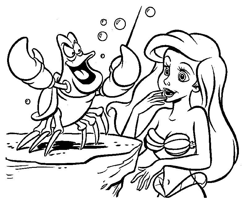 a little mermaid coloring pages - photo #4