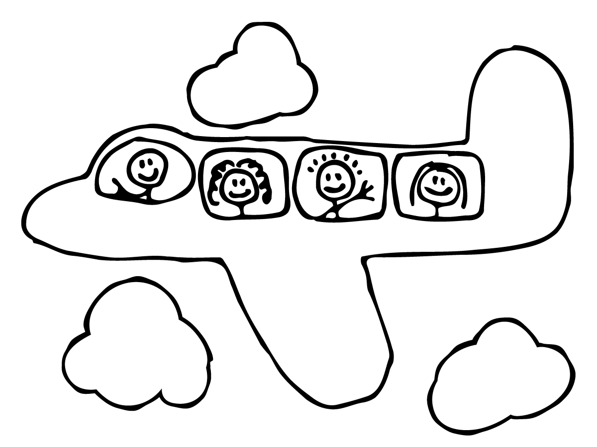 Airplane Drawing For Kids