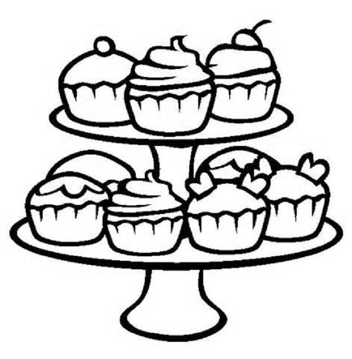 Free Printable Cupcake Coloring Pages For Kids