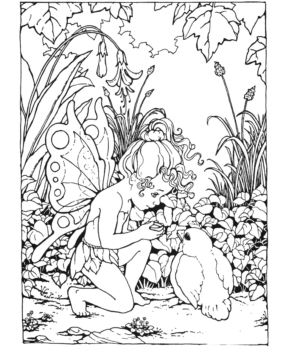 fairies coloring pages free - photo #2