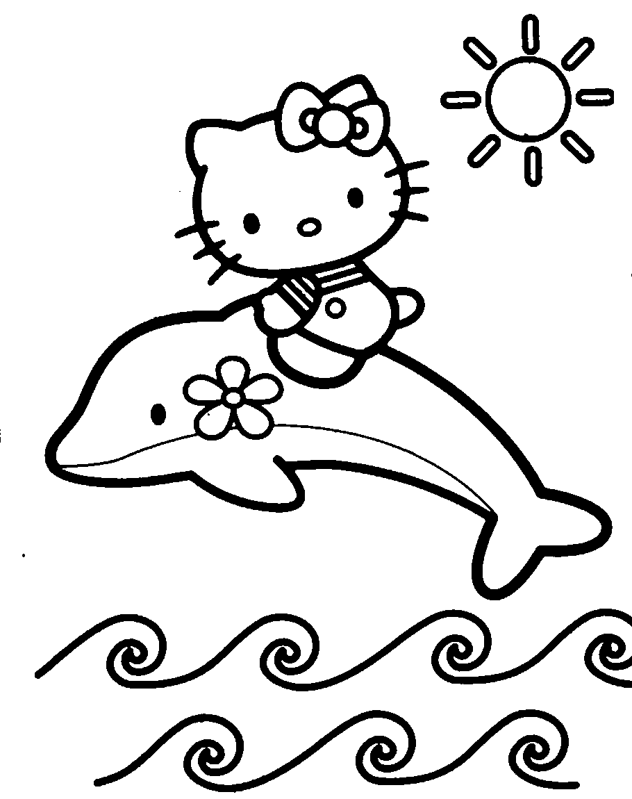 images of hello kitty coloring pages - photo #1