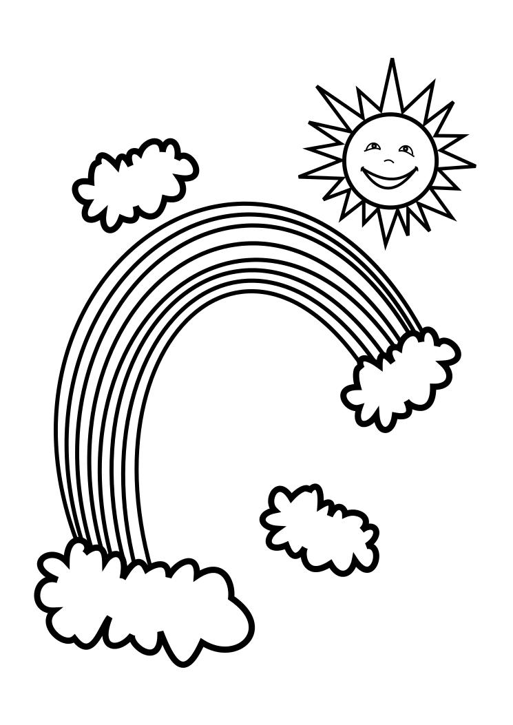 Free Coloring Pictures Of Rainbows