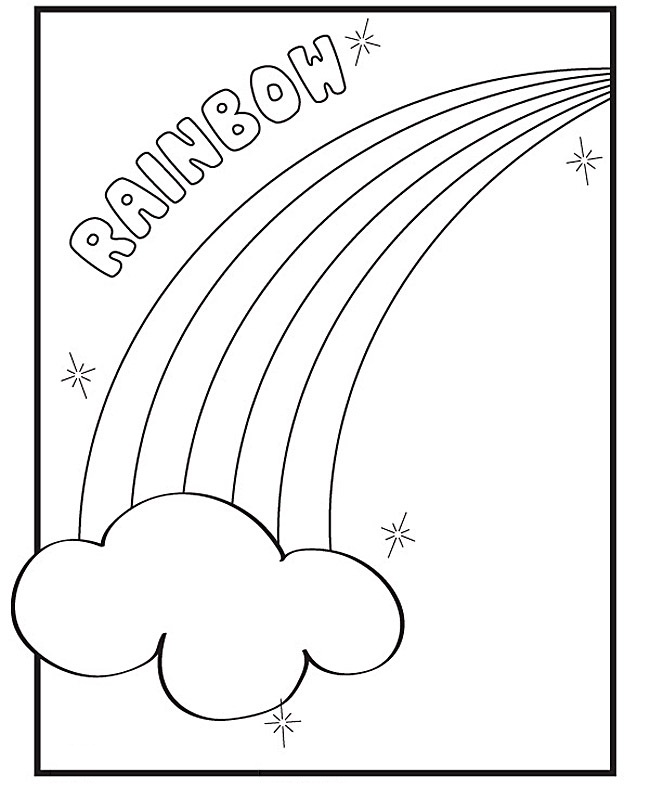 rainbow coloring pages for kids printable - photo #13