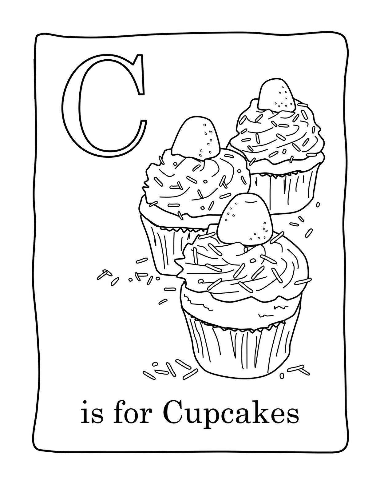 Free Printable Cupcake Coloring Pages For Kids