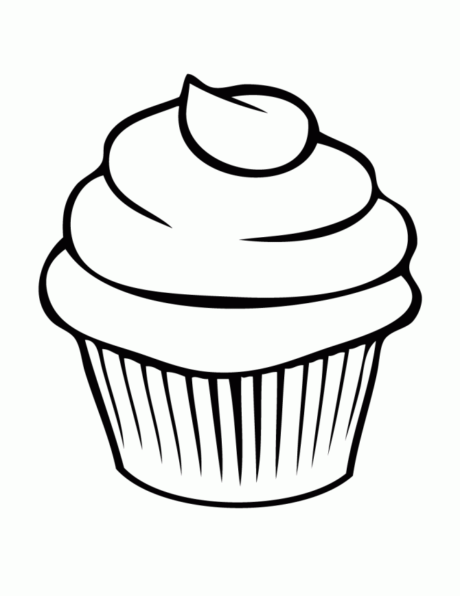 free black and white cupcake clipart - photo #4