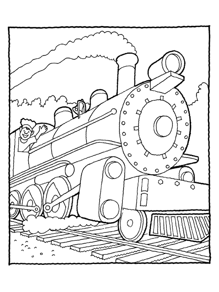 train Colouring Pages
