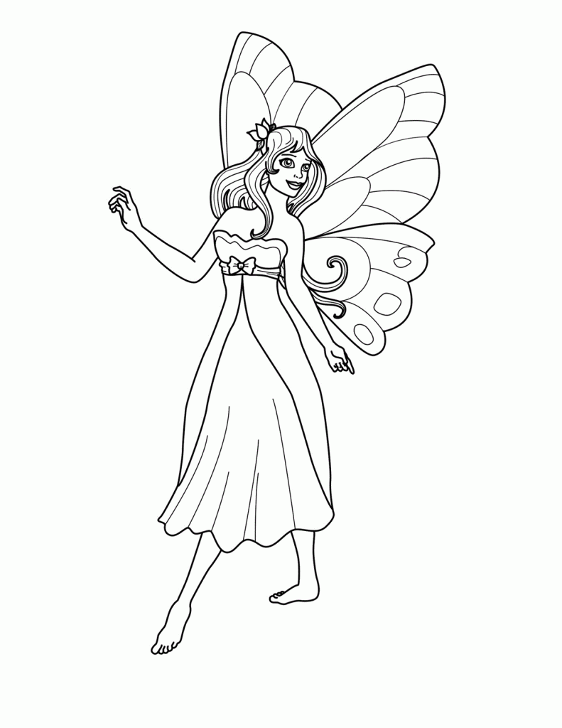 fairy coloring pages for girls to print - photo #24
