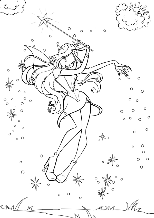 fairy coloring pages for free - photo #28