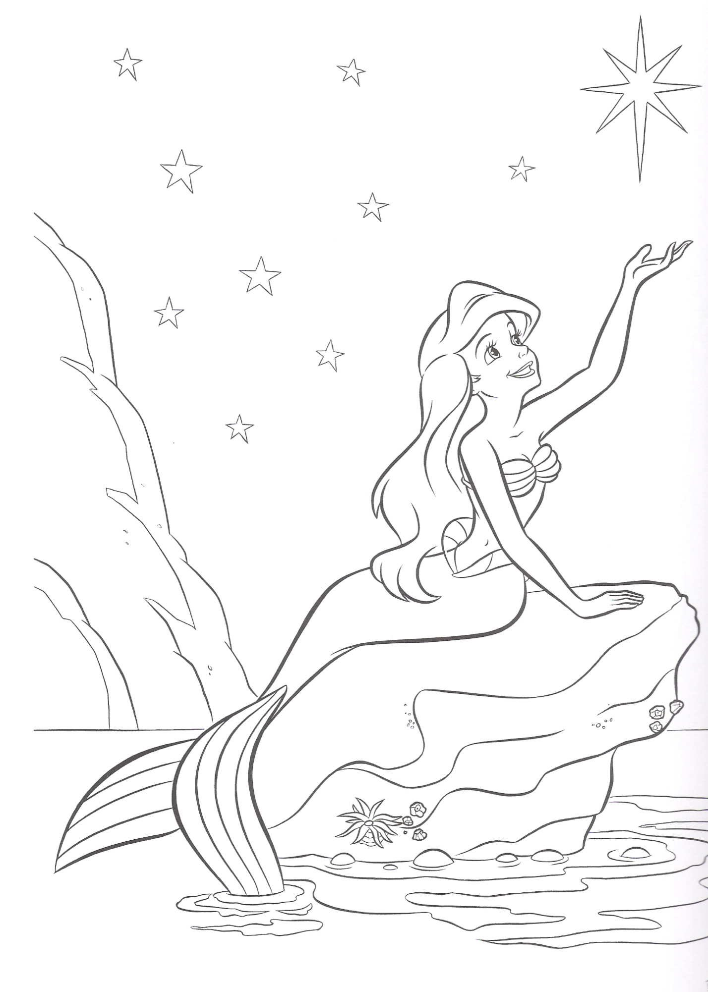 a little mermaid coloring pages - photo #28