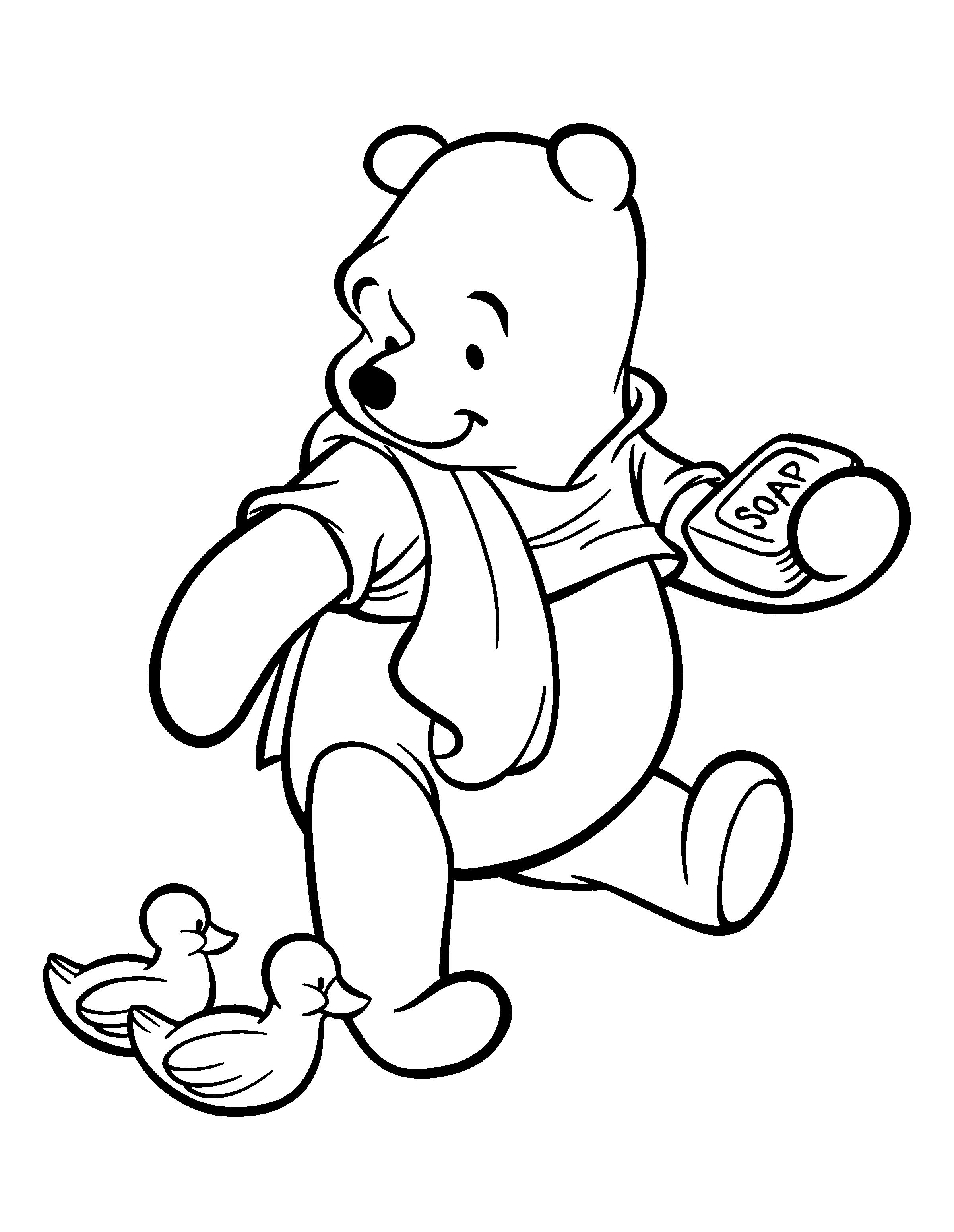 Free Printable Winnie Pooh Coloring Pages Kids Disney Gambar Hitam