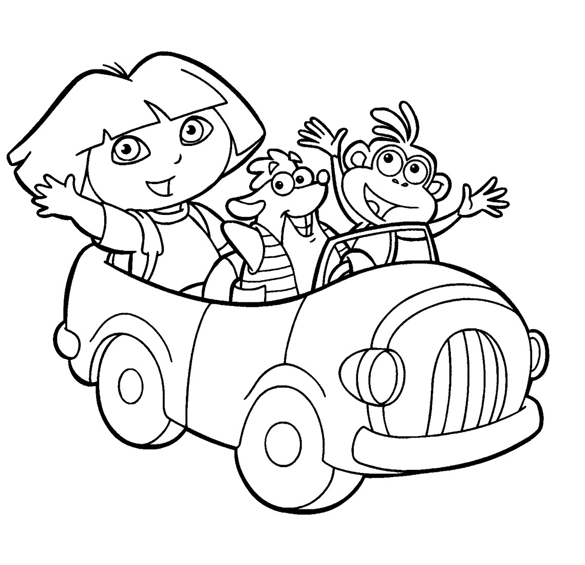 Dora The Explorer Coloring Book Pages